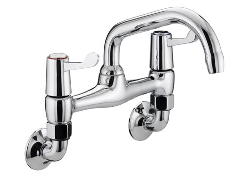 Bristan Value Lever Wall Mounted Sink Mixer Tap With 76mm Levers