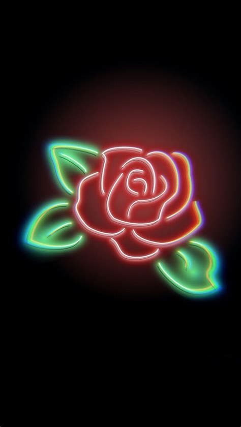 🔥 Free Download Neon Dark Rose Wallpaper Cute Aesthetic Chroma Rose