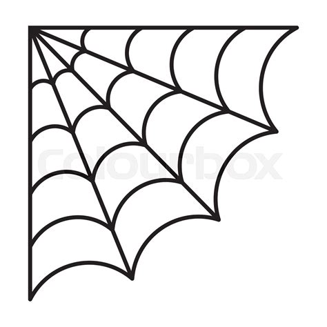 Corner Spider Web Halloween Cut File Stock Vector Colourbox