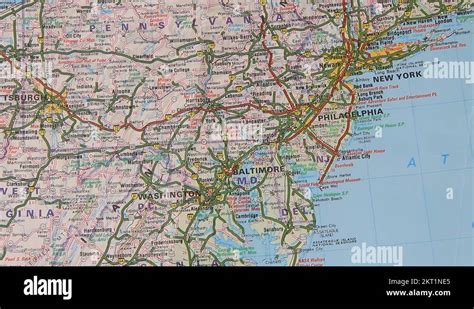 Topographical Map Of The Usa East Seaboard Stock Video Footage Alamy