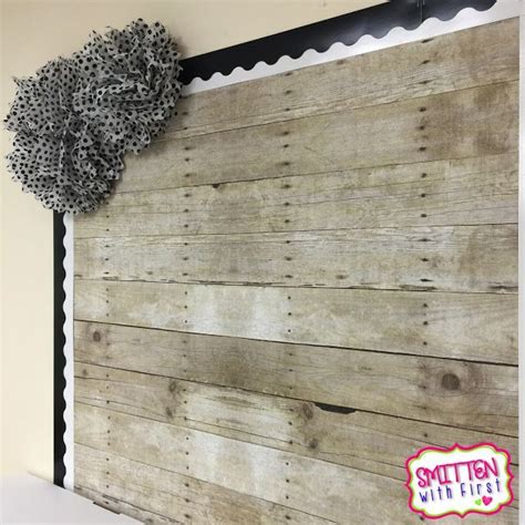 These recyclable rolls won't fade after days and days in the sun, and the durable paper will hold up to numerous pins. Love the wood background of this bulletin board ...