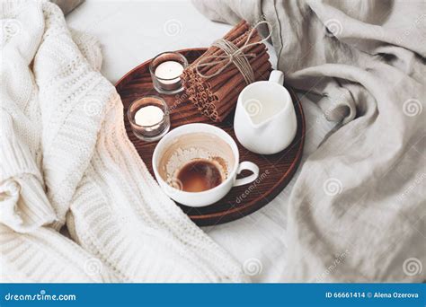 Coffee In Bed Stock Photo Image Of Cozy Comfort Morning 66661414