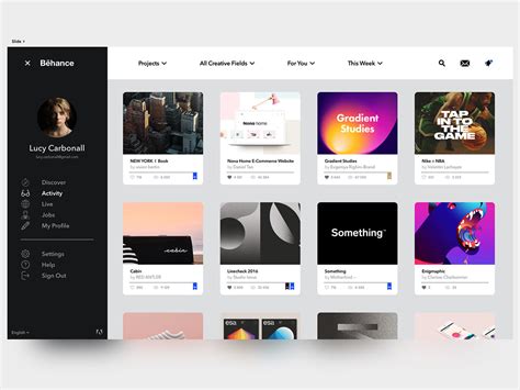 Behance Redesign Concept On Behance