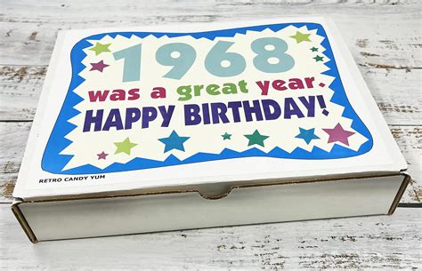 Buy Retro Candy Yum ~ 1968 54th Birthday T Box Nostalgic Retro Candy