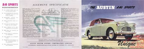 1951 Austin A40 Sports Brochure
