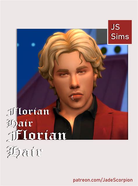 florian hair by jade scorpion js sims js sims sims 4 cc finds maxis match scorpion patreon