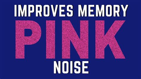 Pink Noise Improve Memory Enhance Sleep Quality Mf006 Youtube