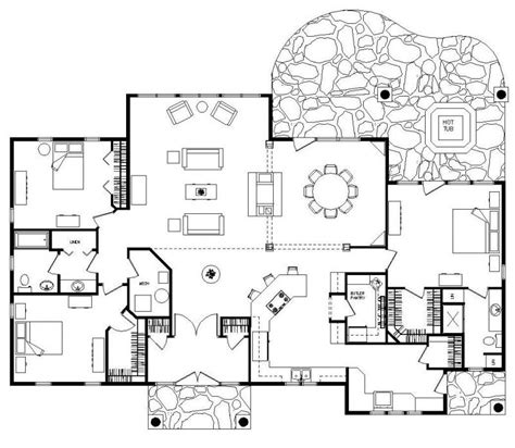 Exterior timber, stone, board and batten, and s. ranch house plans with open floor plan | ... Home, Timber ...