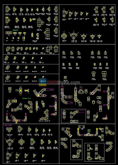 Isometric Piping Accesories Symbols Dwg Block For Autocad Artofit