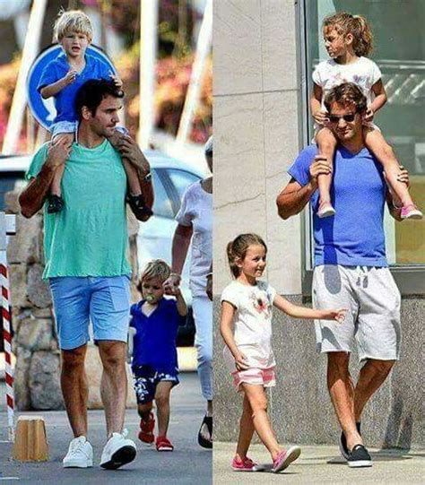 Got the entire package mental and physical plus can volley which is a major bonus!!! The perfect dad! | Roger federer family, Roger federer ...