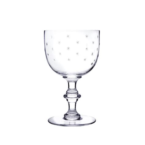 Crystal Wine Goblets With Stars Design Set Of Four Over The Moon