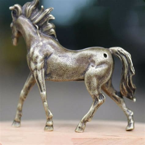 China Copper Bronze Feng Shui Wealth Gallop Animal Horse Lucky Steed