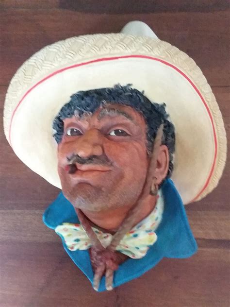 Pancho Villa Bossons Character Mask Wall Hanging Mint Etsy
