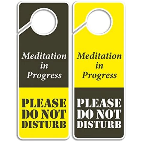 Do Not Disturb Sign Meditation In Progress Door Hanger Pack