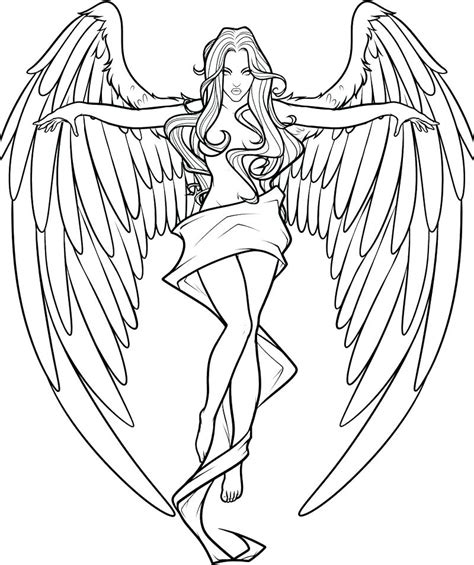Angel Wings Coloring Pages At Free