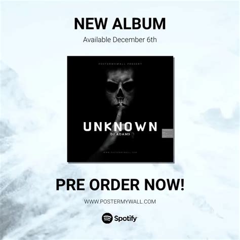 New Album Release Announcement Design Template Postermywall