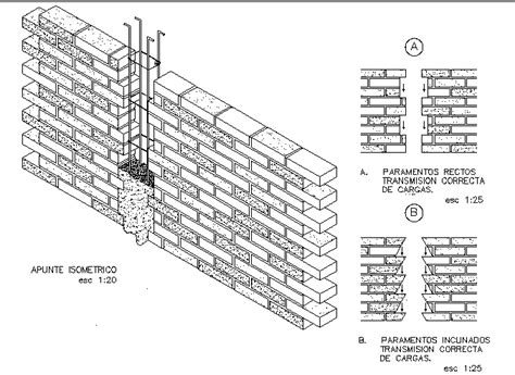 Brick Wall Construction Details Dwg File Cadbull