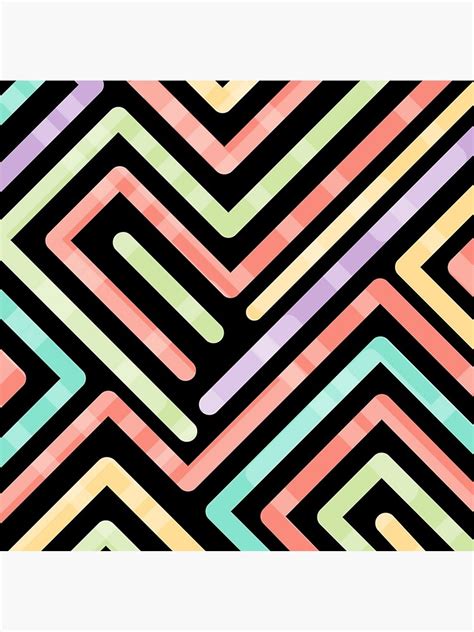 Retro Lines Art Poster For Sale By Chinchinko Redbubble