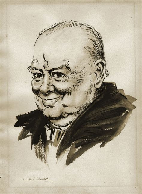 Rare Signed Portrait International Churchill Society
