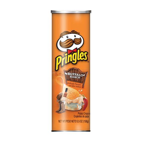Pringles Buffalo Ranch Potato Crisps Chips 55 Oz 14 Count