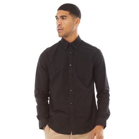 Buy Ben Sherman Mens Long Sleeve Oxford Shirt Black