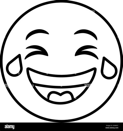 Laughing Emoji Face Black And White Stock Photos And Images Alamy