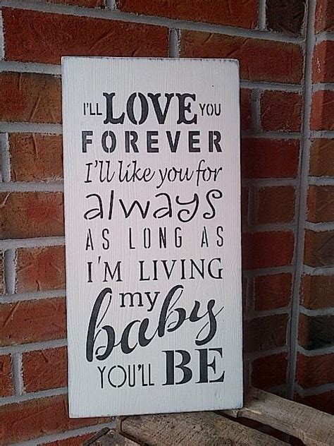 Ill Love You Forever Wooden Sign By Dressingroom5 On Etsy