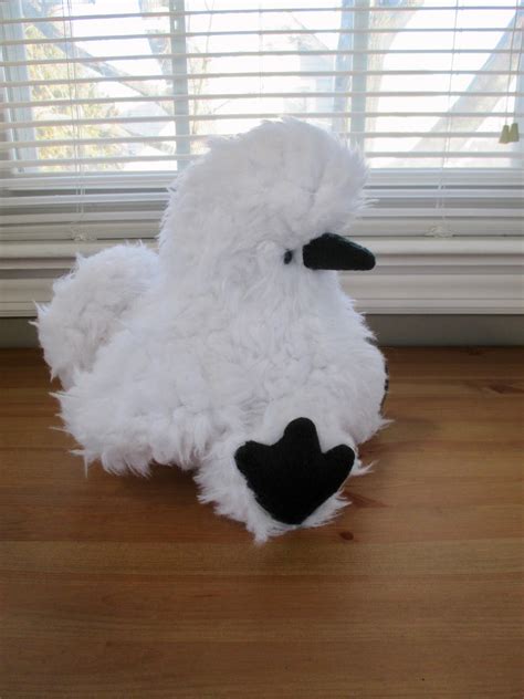 Fleece Menagerie White And Black Silkie Chicken Sold