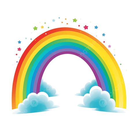 dibujos animados de colores de nubes de arco iris png arco iris nubes color png imagen para