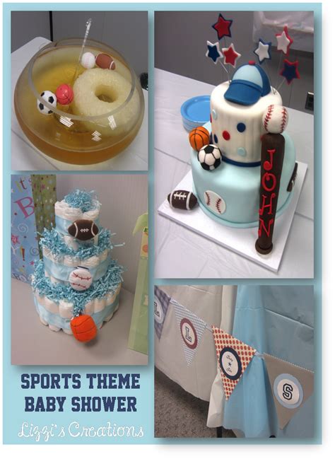 10 impressive sports themed baby shower ideas so that you will likely not need to seek any more. Lizzi's Creations: Sports Theme Baby Shower