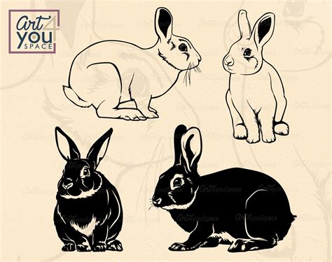 Rabbit SVG Bunny svg files for cricut Easter farm animal | Etsy in 2021