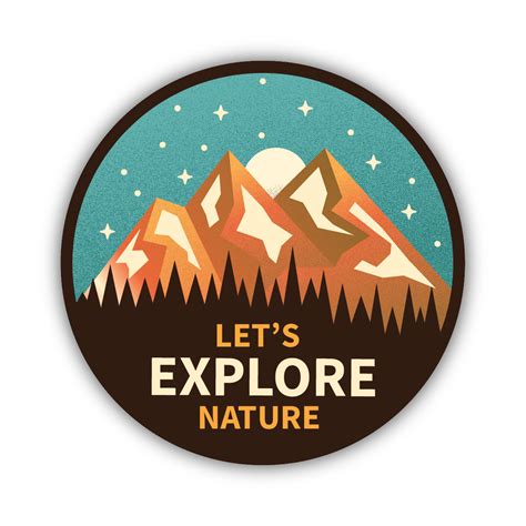 Lets Explore Nature Sticker Nature Stickers Sticker Design