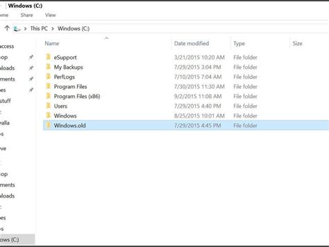 How To Delete The Windowsold Folder From Windows 10 Cnet