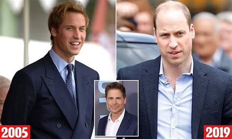 Prince william and the duchess of cambridge at the rhs chelsea flower show 2019 press day on may 20 in london, england. Rob Lowe pokes fun at Prince William's 'traumatic' hair ...