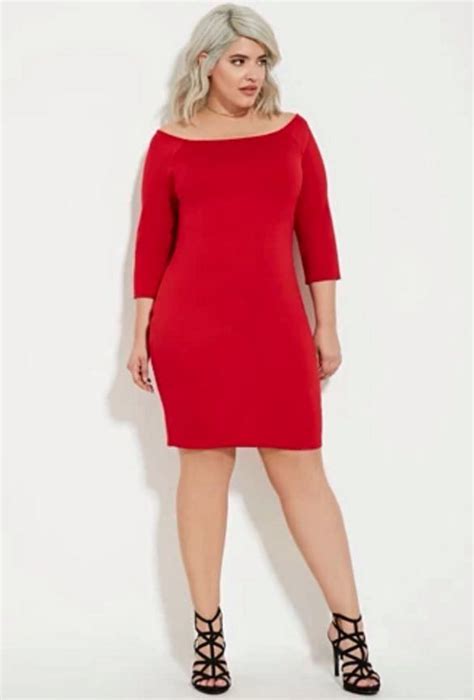 Curvy Sexy Dresses Plus Size Dresses Plus Size Outfits Fitted Dresses Dress Romper Red