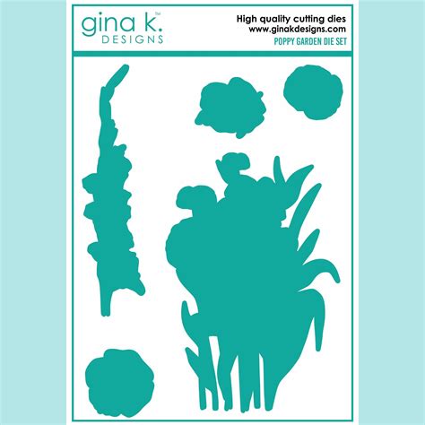 gina k designs poppy garden die set arts and crafts supplies online australia