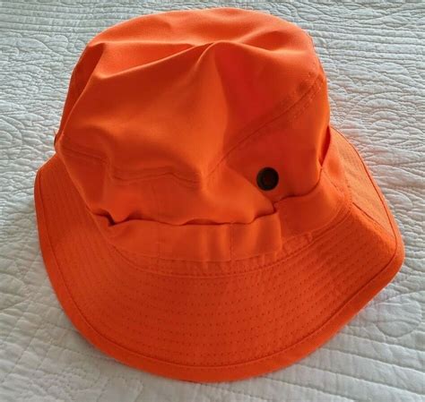 New Blaze Orange Boonie Bucket Hat Outdoor Cap Sz Sm 45727135567 Ebay