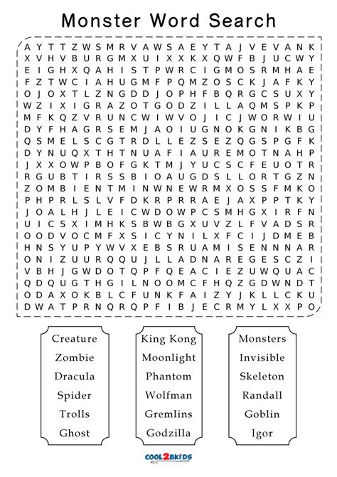 The Scarlett Letter Word Search 1 Monster Word Search Images And