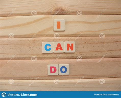 Word I Can Do On Wood Stock Photo Image Of Letters 165345780