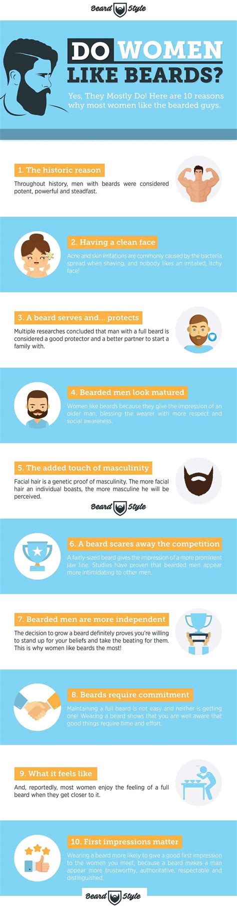 10 Reasons Why Women Like Beards With Infographic