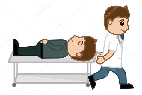 Going For Treatment Medical Cartoon Vector Character — Stock Vector
