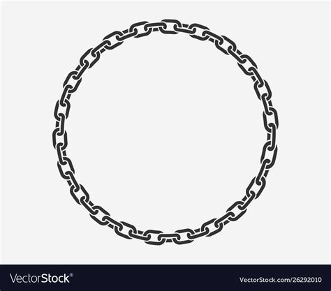 Texture Chain Round Frame Circle Border Chains Vector Image On VectorStock Circle Borders