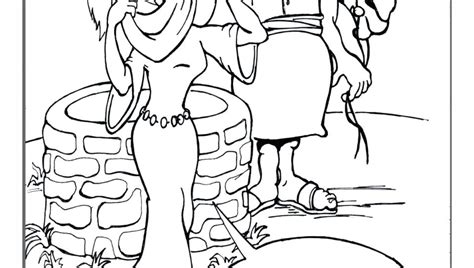 The servant prayed 'let the right girl give me water', and his prayer was answered. Isaac And Rebekah Coloring Page at GetColorings.com | Free ...