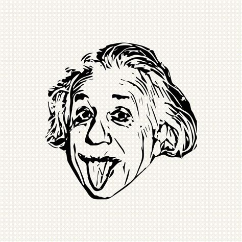 Albert Einstein Svg Silhouette Svgcosmos