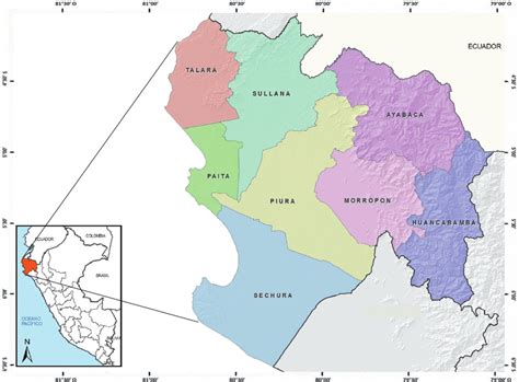 Piura Mapa Del Peru