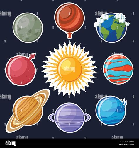 Dibujos Animados Lindo Planeta Mercurio Im Genes Vectoriales De Stock