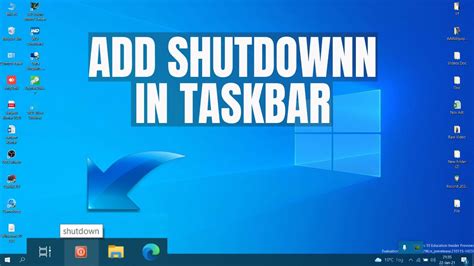 How To Add A Shutdown Button On A Taskbar In Windows 1011 2023 Youtube