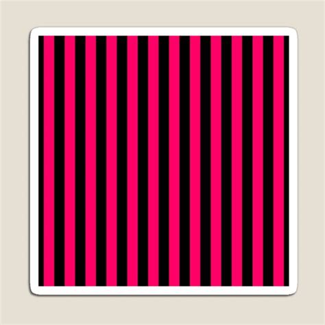 Black And Neon Pink Stripe Black And Neon Pink Stripes Magnets Redbubble