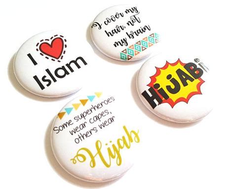 Islamic Pinback Buttons 225 Pin Buttons Hijabi Etsy Buttons
