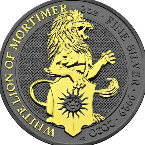 2 Oz White Lion Of Mortimer 2020 Silver Coin Europa Bullion